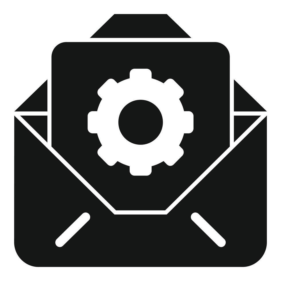 Mail technical icon simple vector. Data support vector
