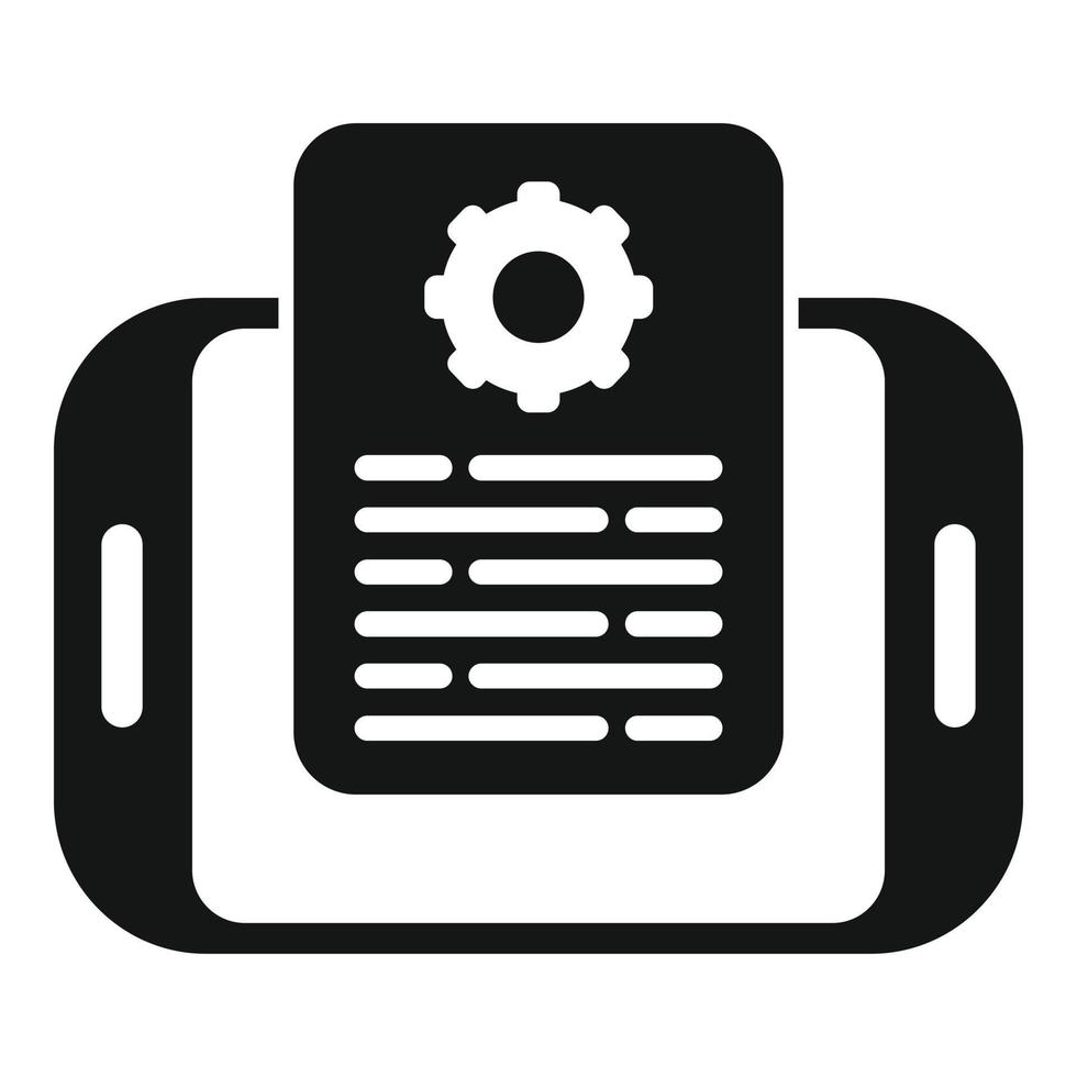 Tablet technical document icon simple vector. Data support vector