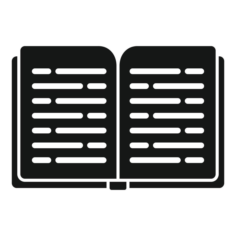 Open book report icon simple vector. Business paper vector