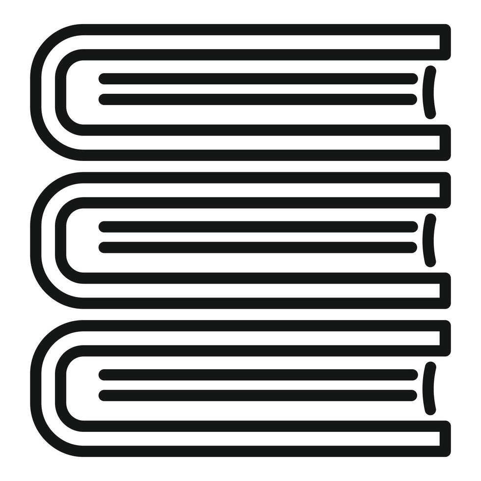 Technical book stack icon outline vector. Data support vector