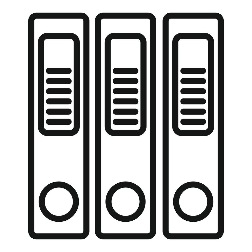 Office folders icon outline vector. Business paper vector