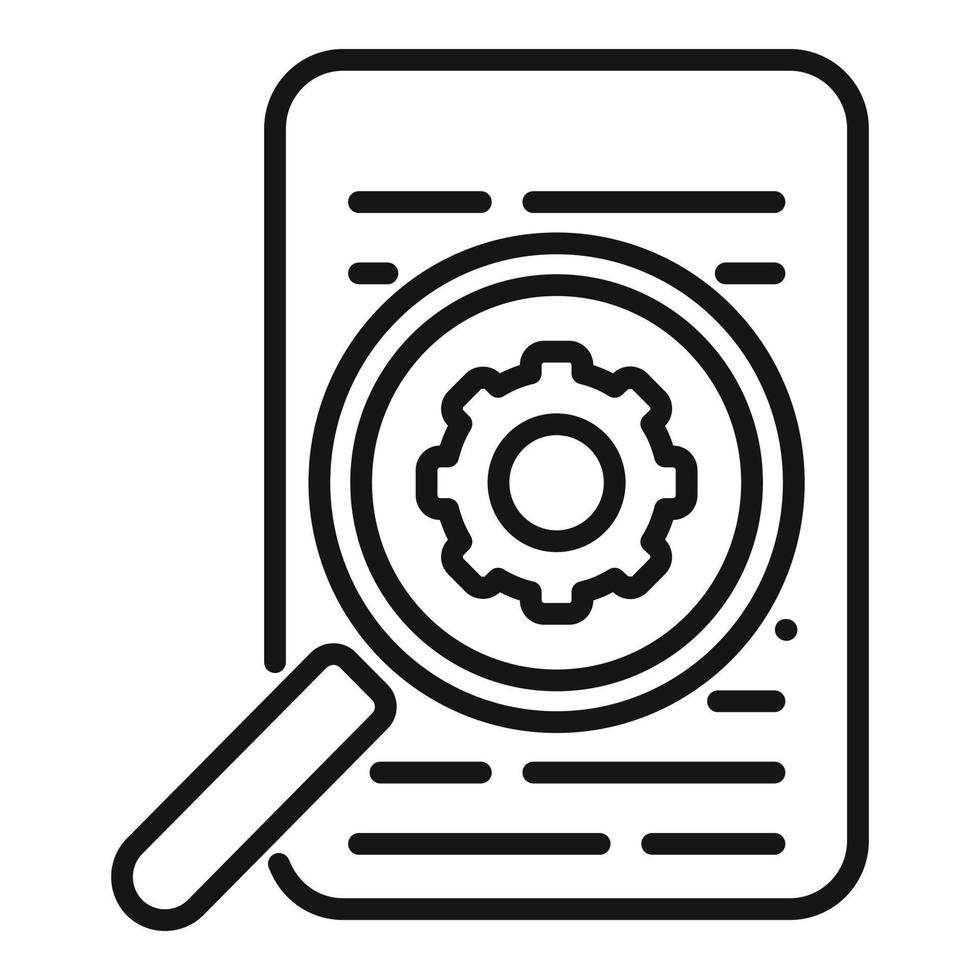 Data technical document icon outline vector. Business manual vector