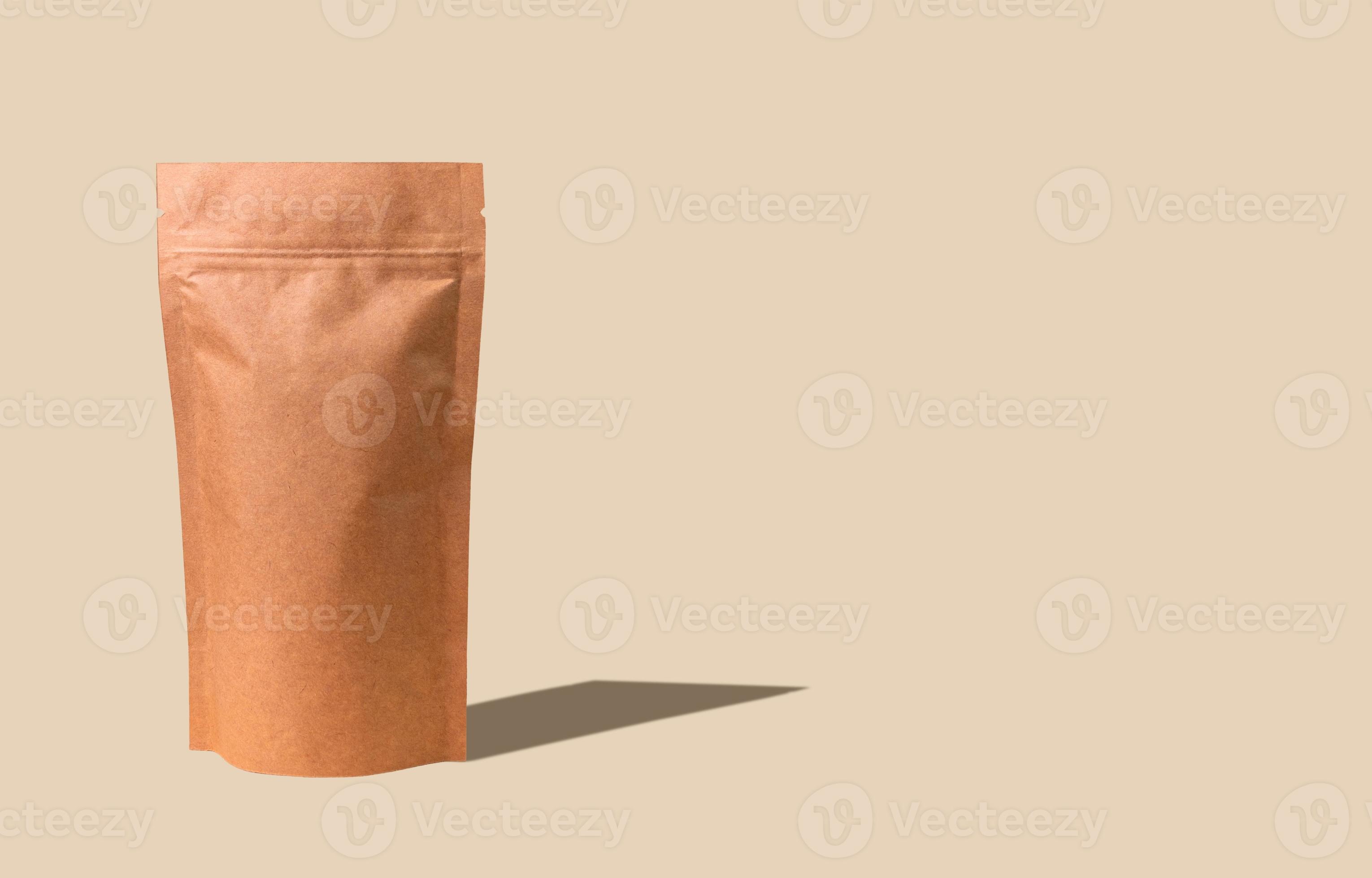 Blank coffee bag mockup isolated in a removable background, concept for
