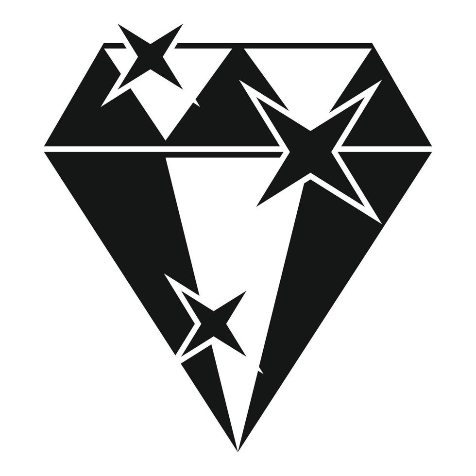 Diamond brand ambassador icon simple vector. Social media vector