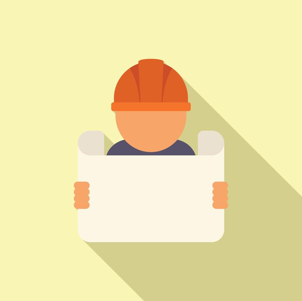 Construction manual icon flat vector. Technical document 20247321