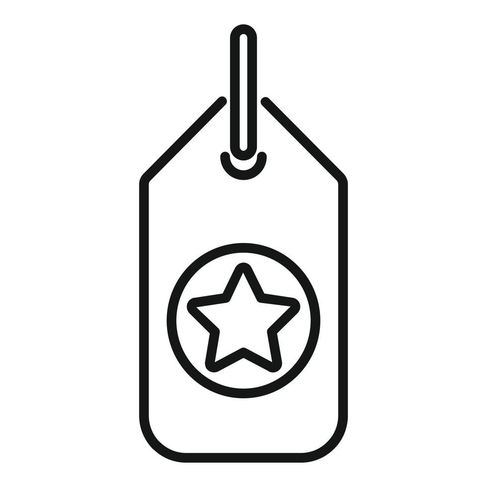 Brand ambassador tag icon outline vector. Social media vector