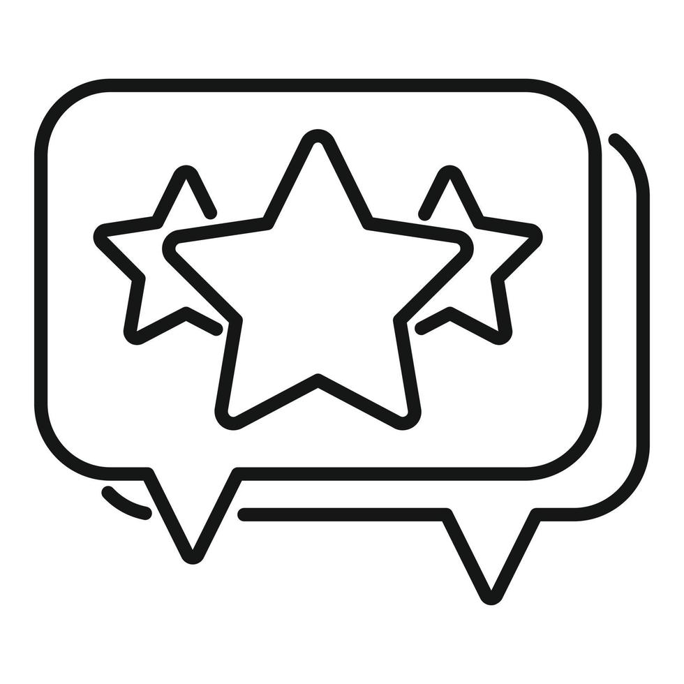 Chat brand icon outline vector. Social media vector