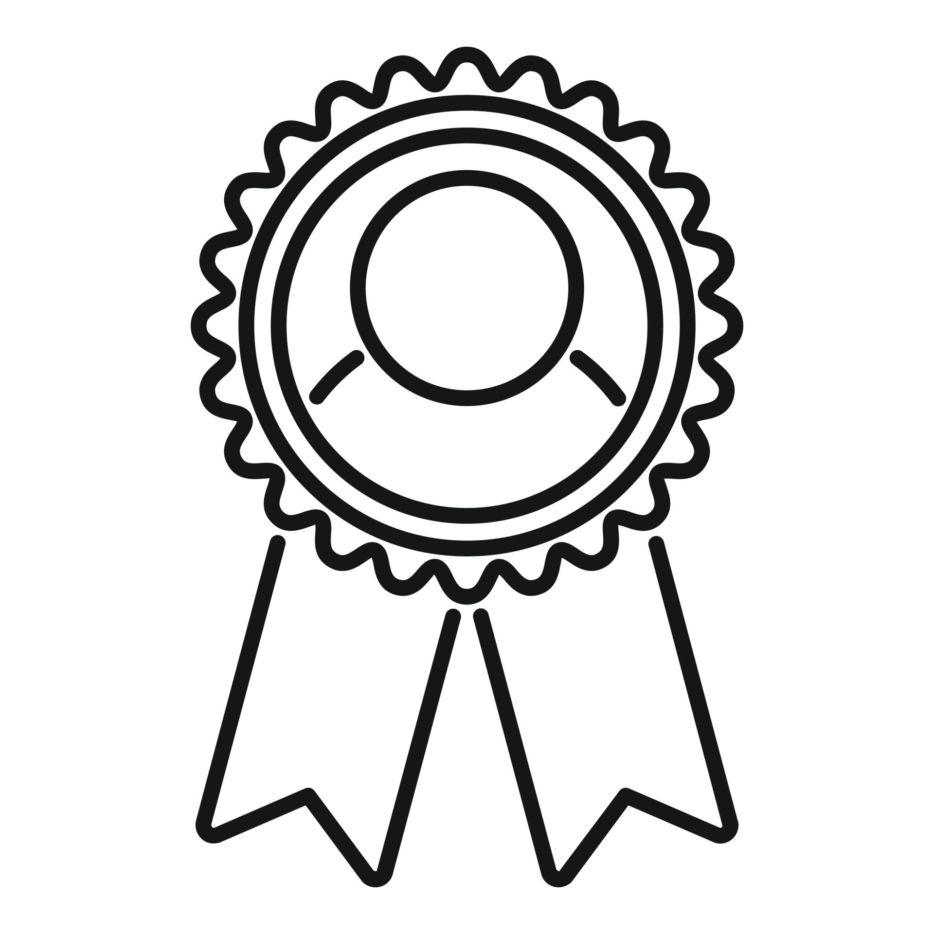 Emblem brand ambassador icon outline vector. Social media 20247371