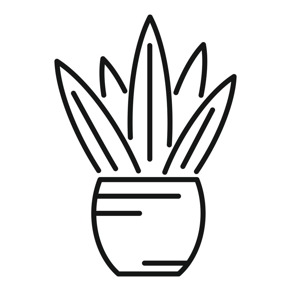 Garden planter icon outline vector. Nature pot vector