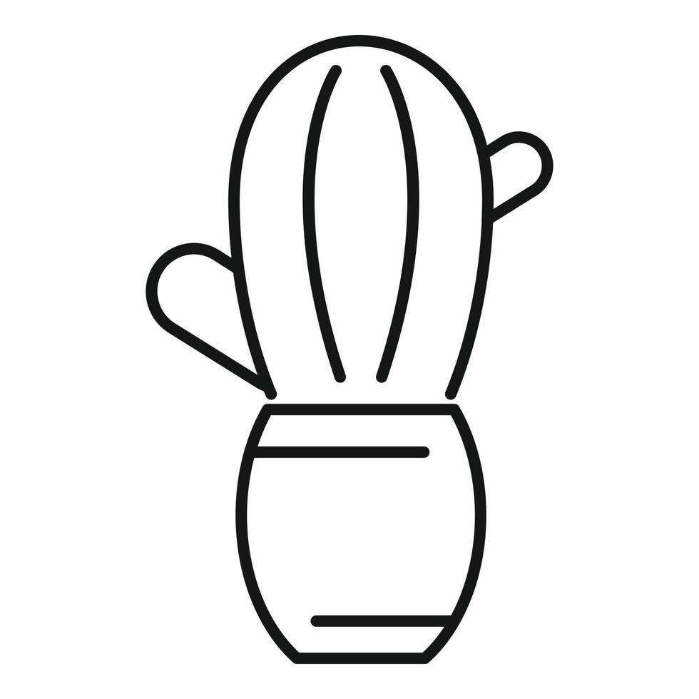 cactus icono contorno vector. naturaleza hoja vector