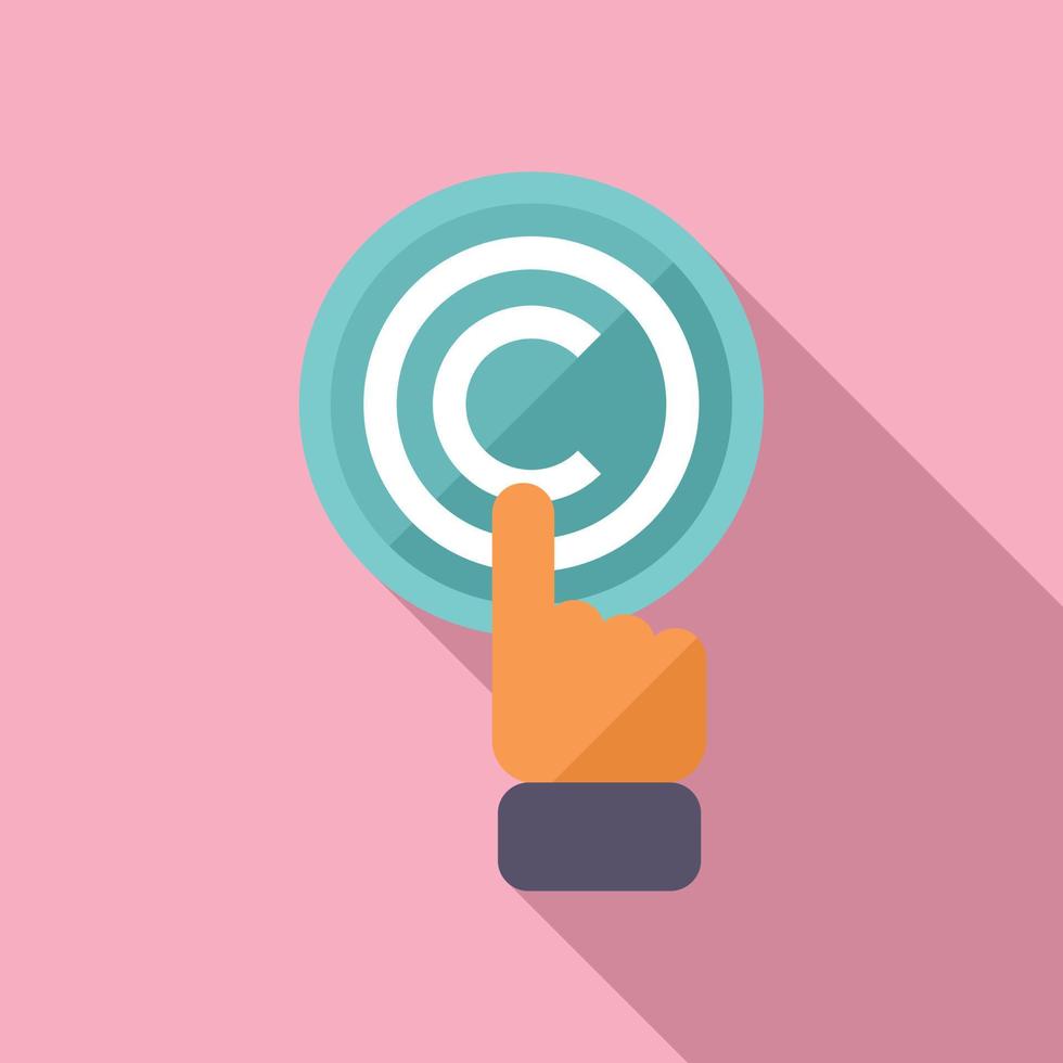 Button brand ambassador icon flat vector. Public media vector
