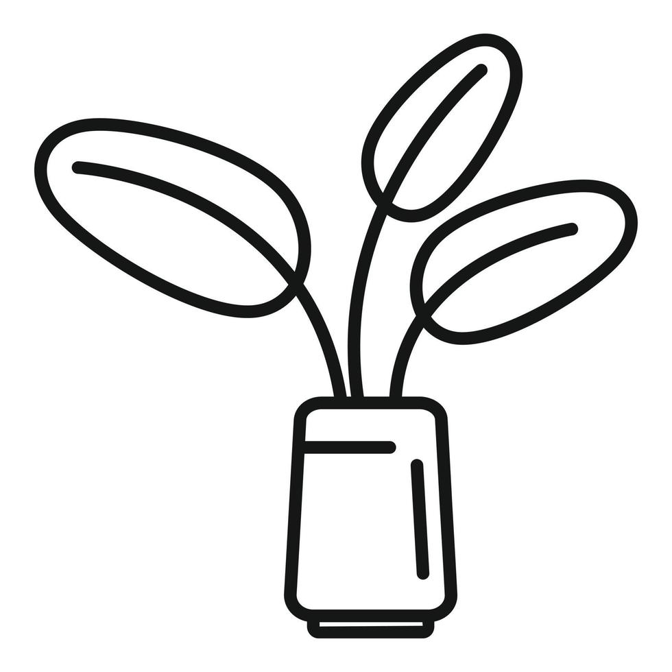House pot icon outline vector. Home indoor vector