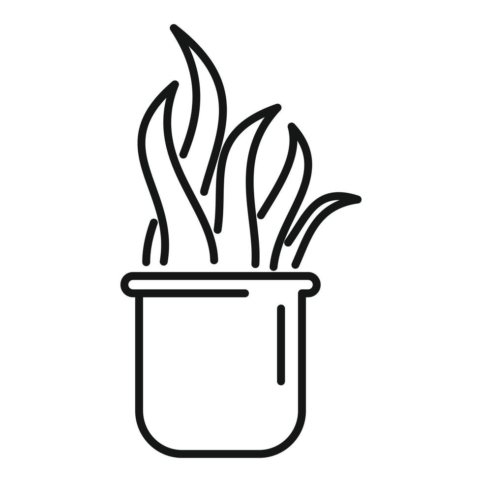 Nature plant pot icon outline vector. Indoor flowerpot vector