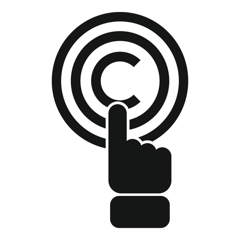 botón marca embajador icono sencillo vector. público medios de comunicación vector