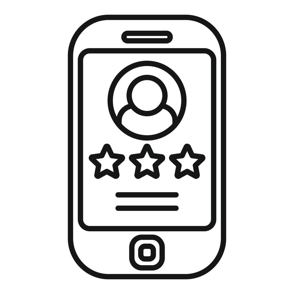 Smartphone ranking icon outline vector. Medal trophy vector