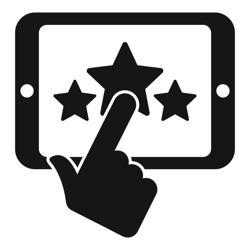 Top star tablet icon simple vector. Medal award vector