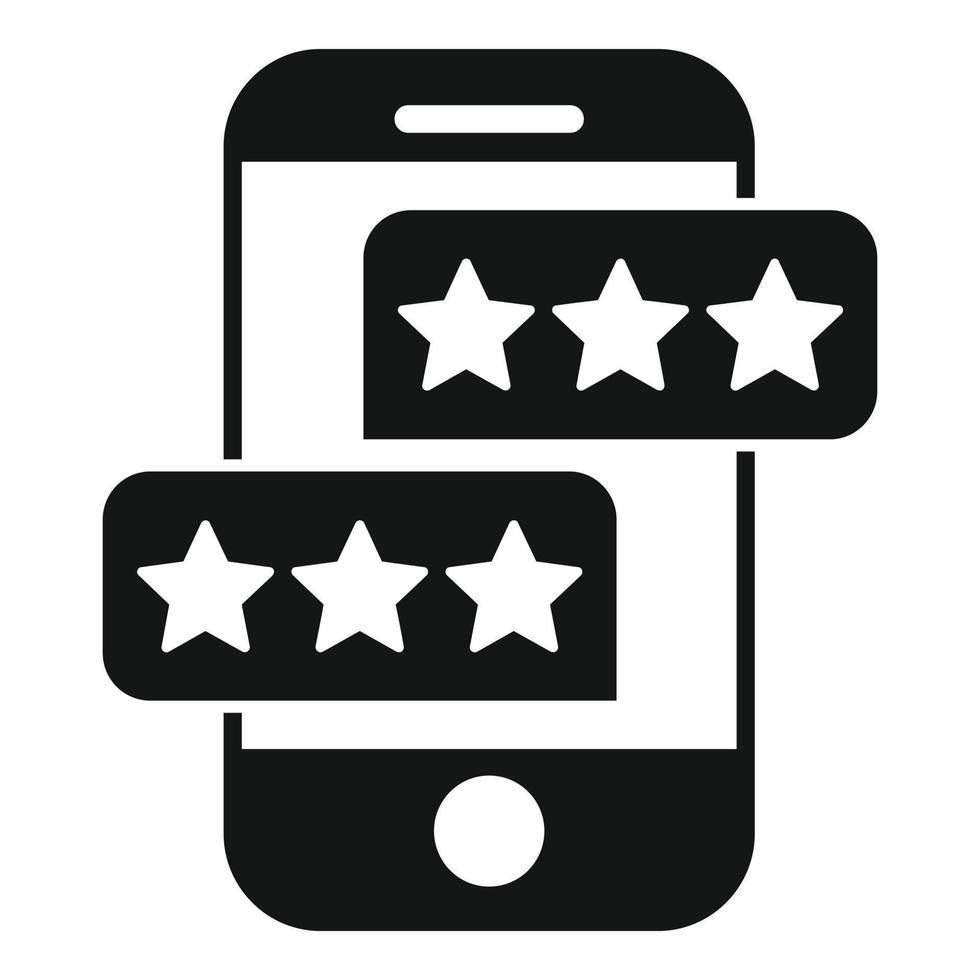 Smartphone ranking icon simple vector. Medal quality vector