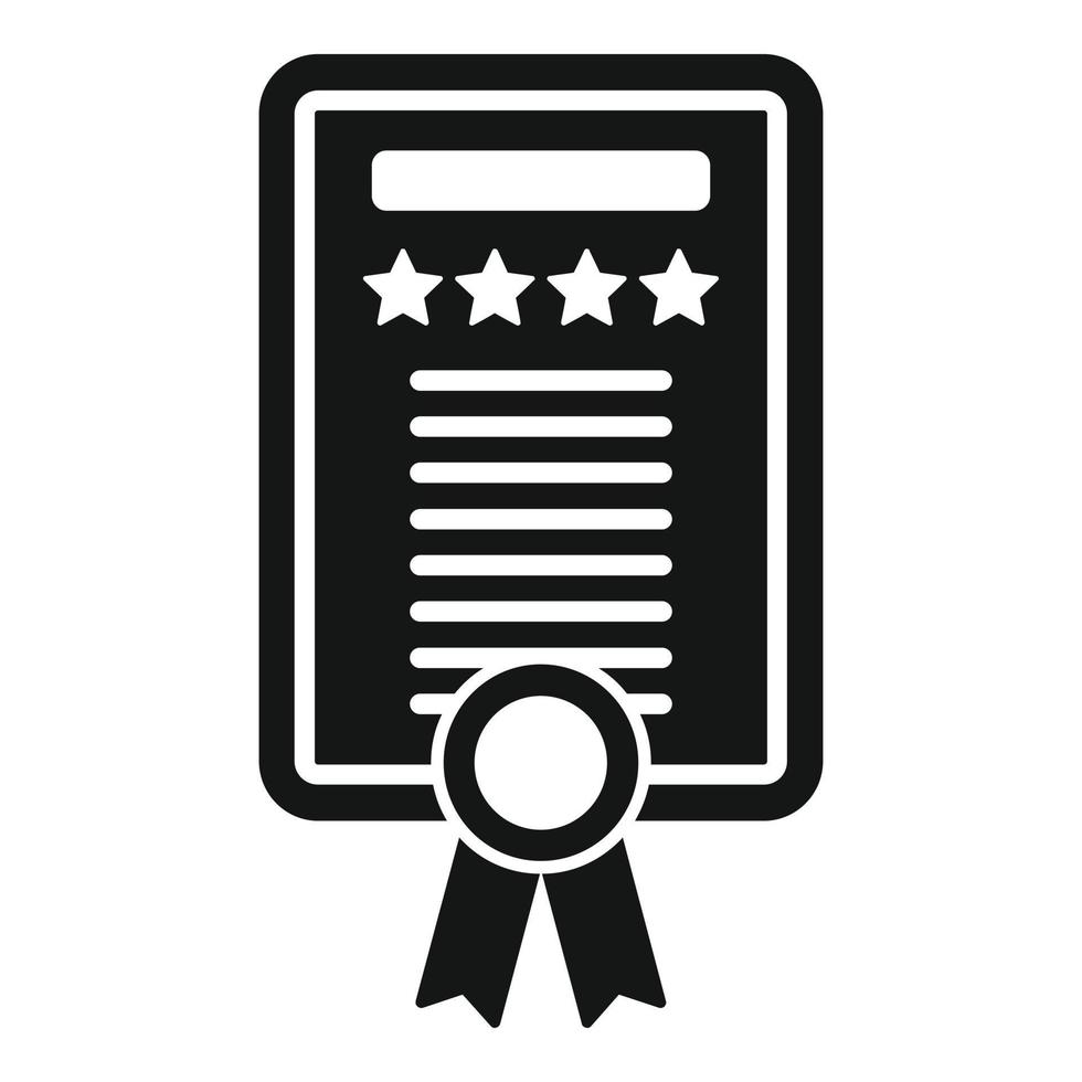 Diploma win icon simple vector. Medal winner vector