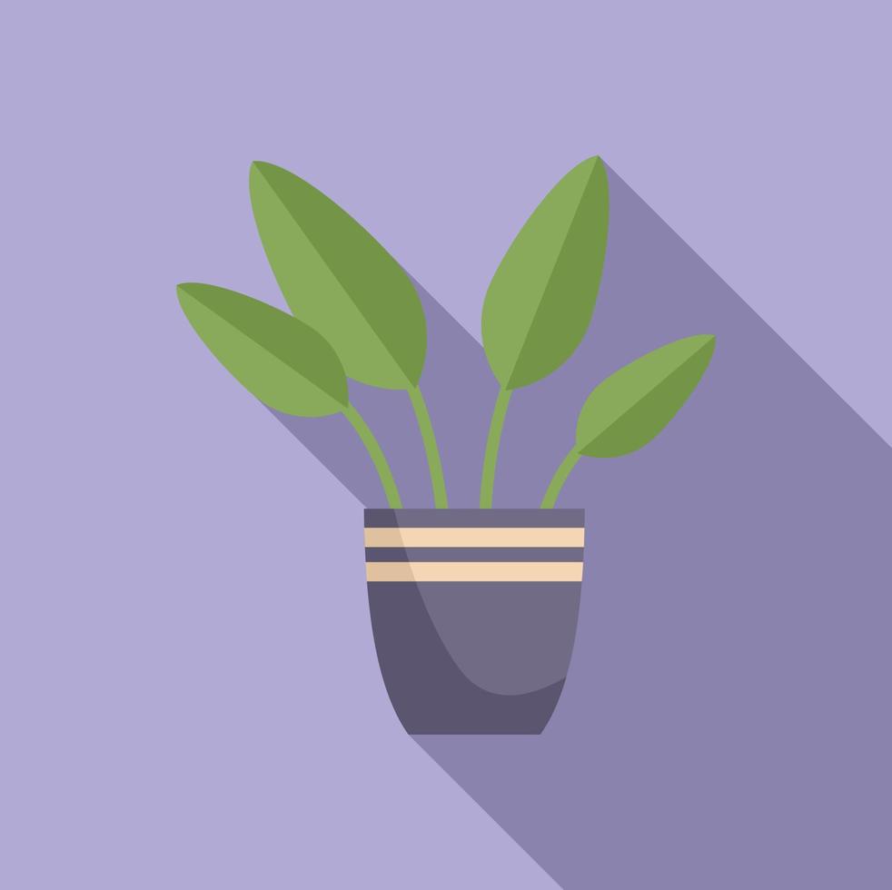 Leaf plant icon flat vector. House indoor vector