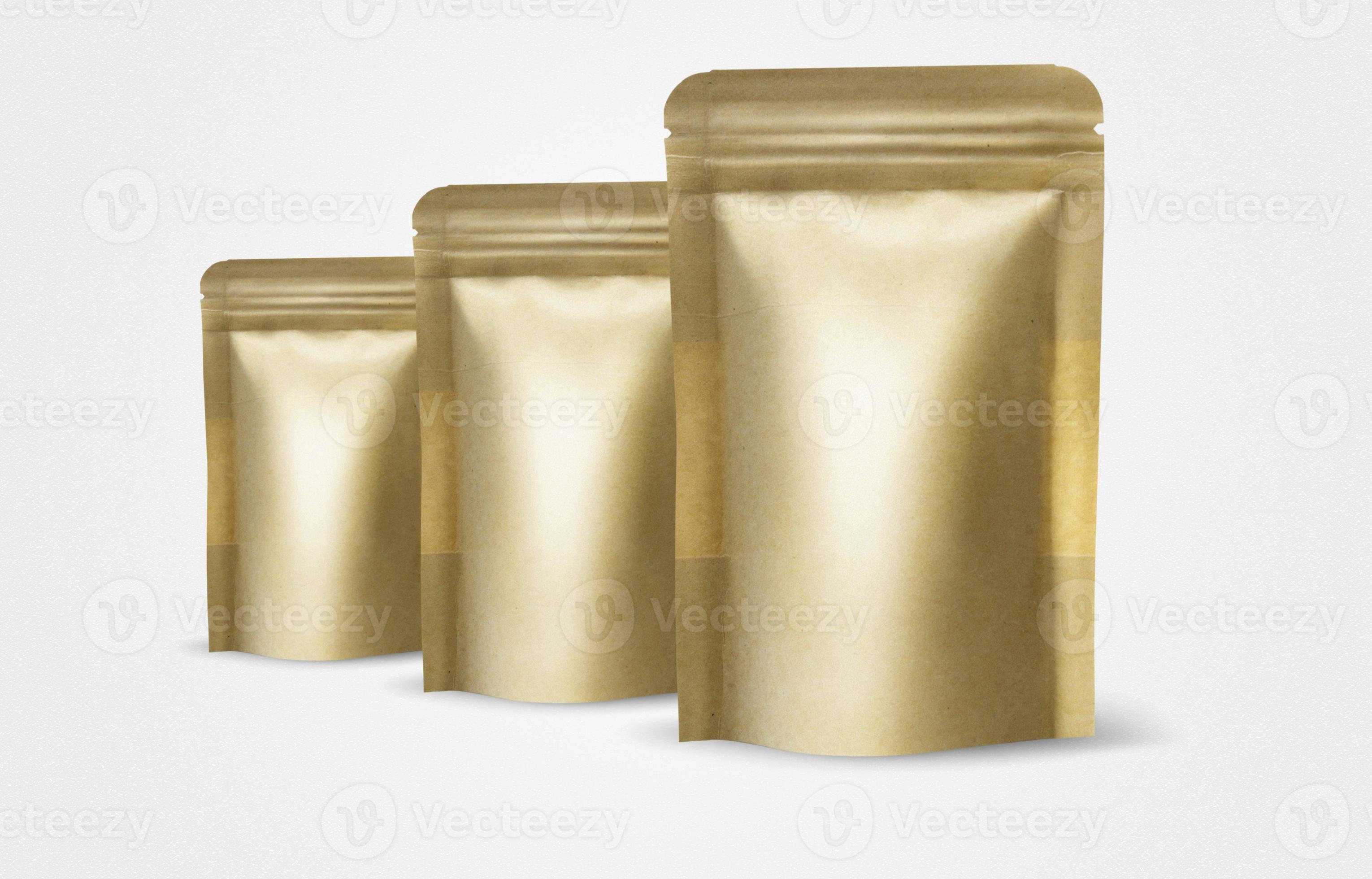 Blank coffee bag mockup isolated in a removable background, concept for