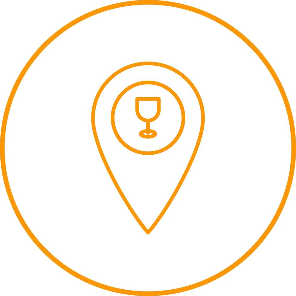 Unique Bar Location Vector Icon