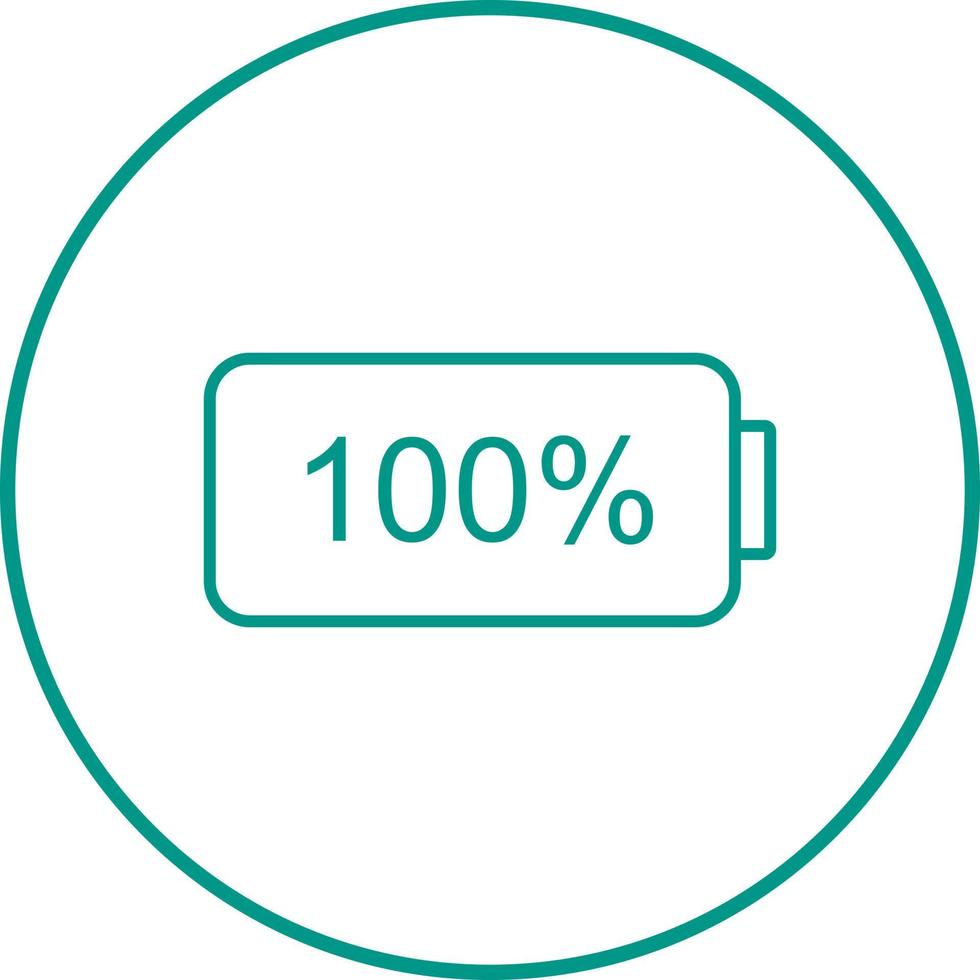 Unique Full Battery Vector Icon