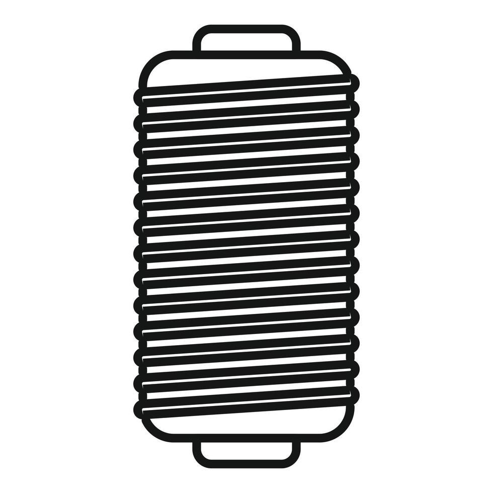 Cotton thread bobine icon outline vector. Factory machine vector