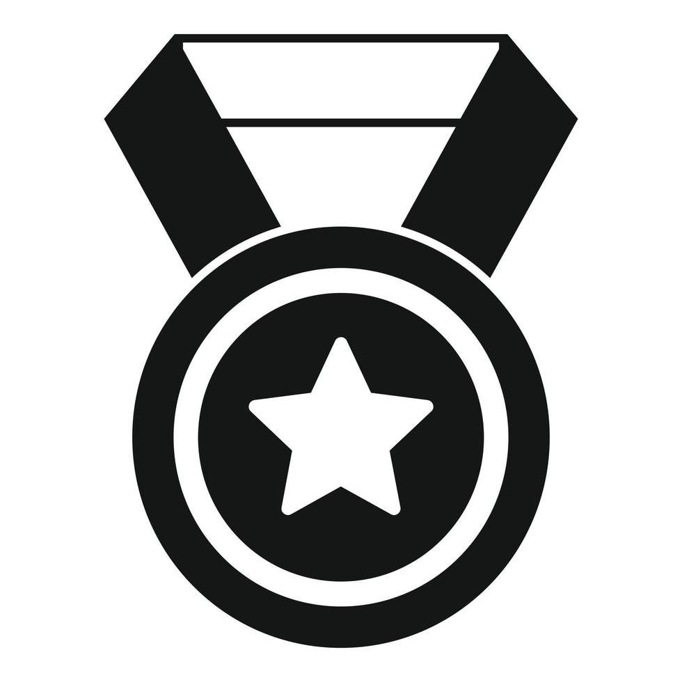 Medal award icon simple vector. Reward winner vector