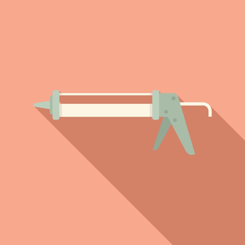 Foam gun icon flat vector. Industry bottle vector