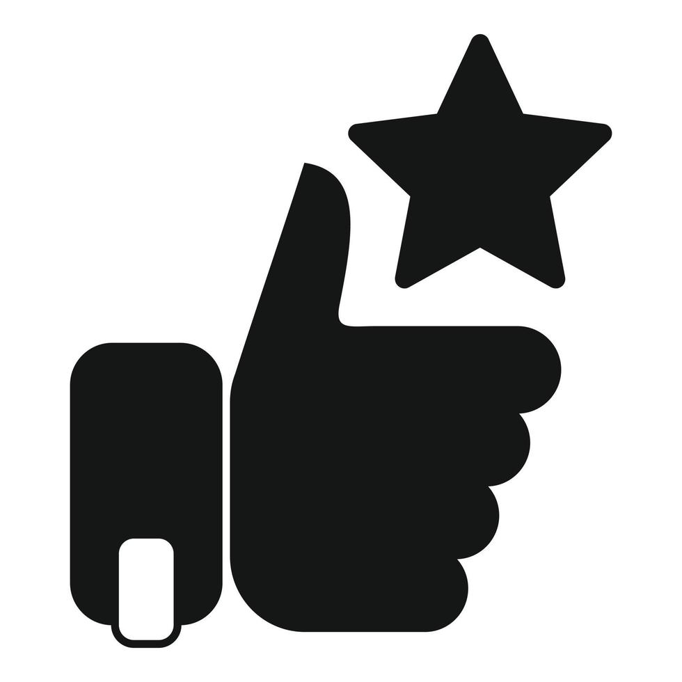 Thumb up ranking icon simple vector. Medal award vector