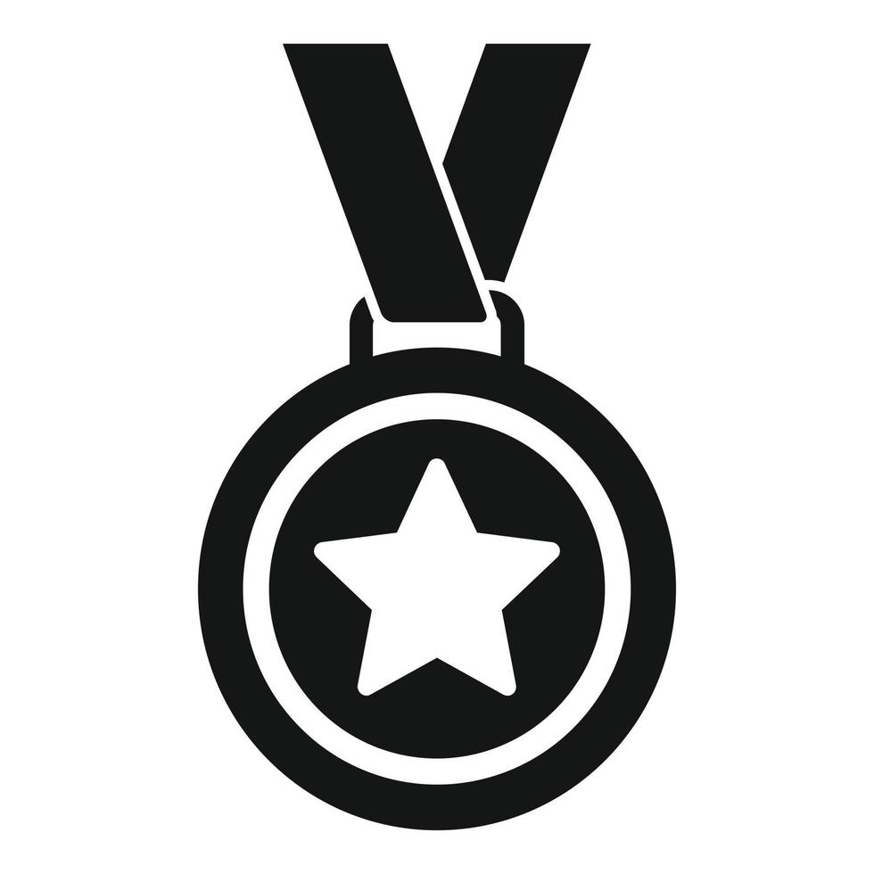 Medal award icon simple vector. Winner reward vector