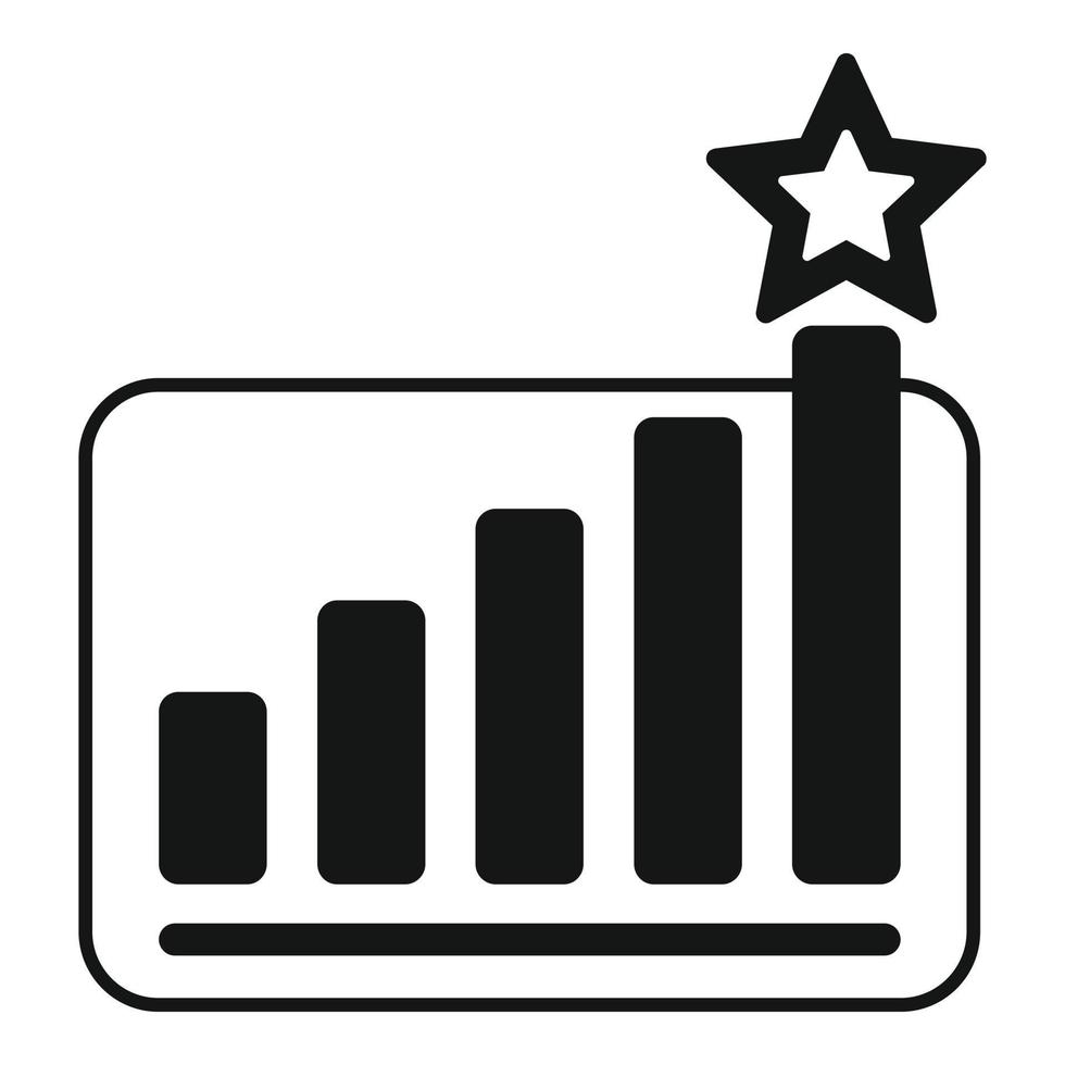 Reward graph icon simple vector. Medal winner vector