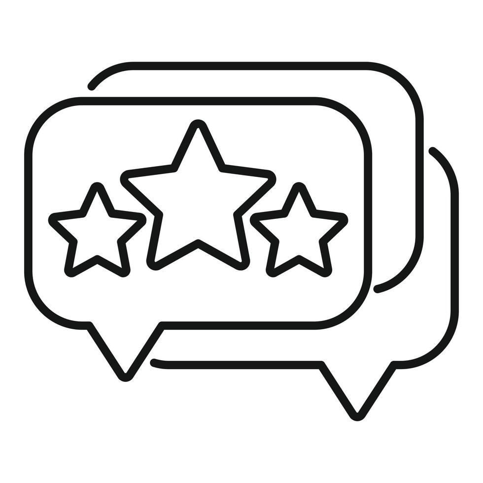 Chat ranking icon outline vector. Medal winner vector