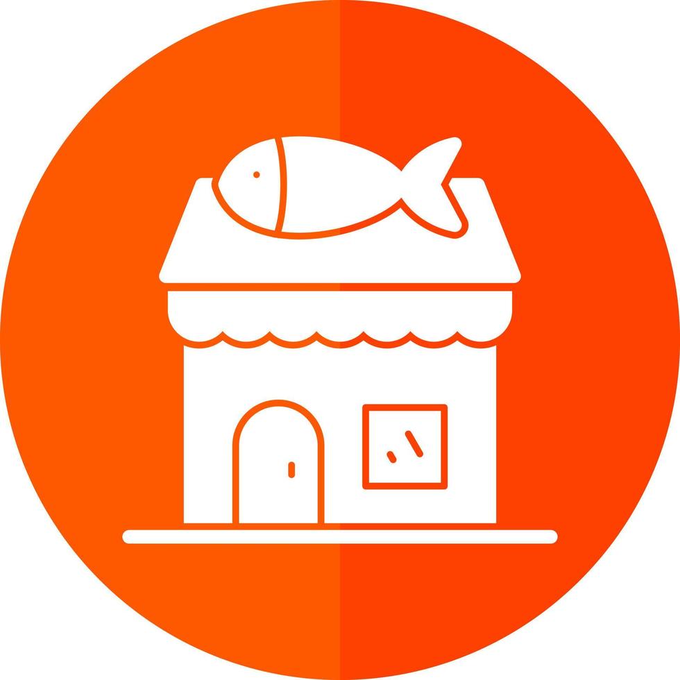 Fish Shop Vector Icon Design