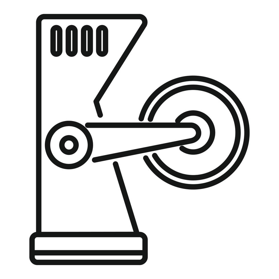 Thread production icon outline vector. Cotton machine vector