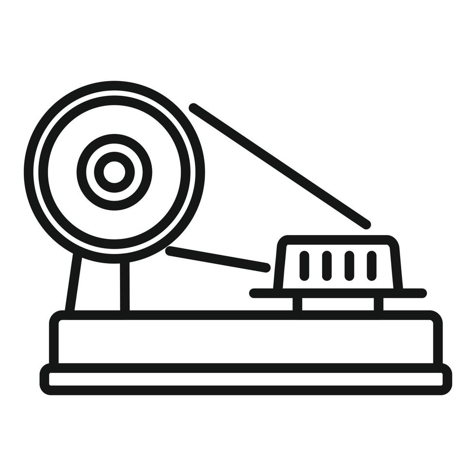 Wool bobine icon outline vector. Factory cotton vector