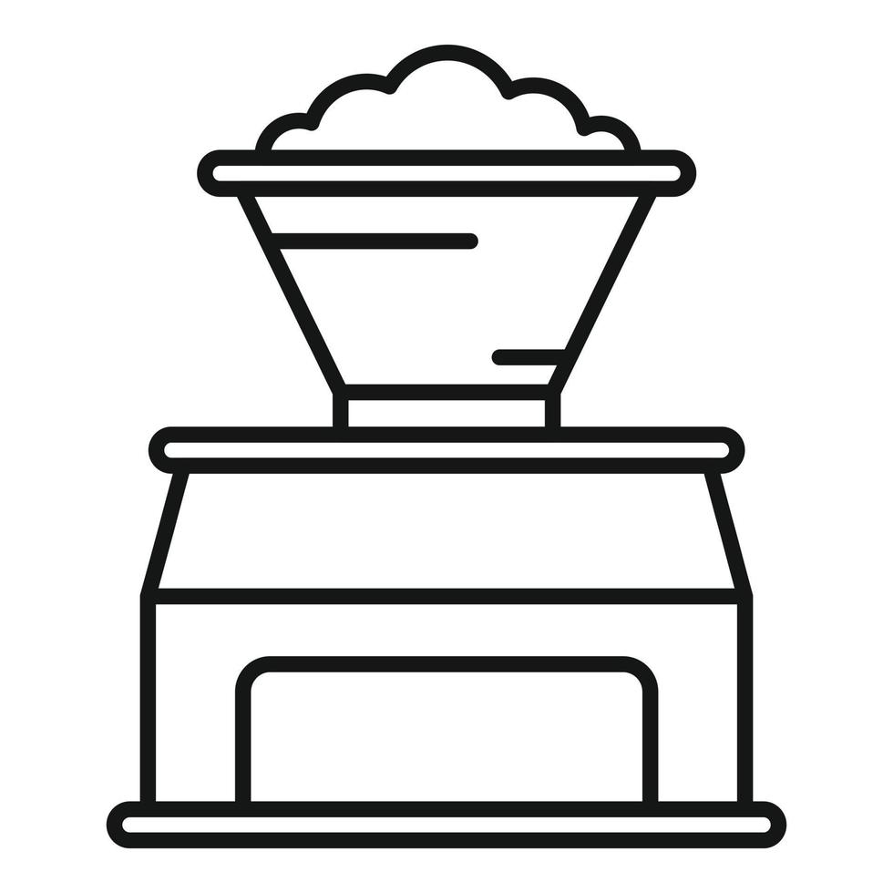 Cotton thread production icon outline vector. Factory machine vector