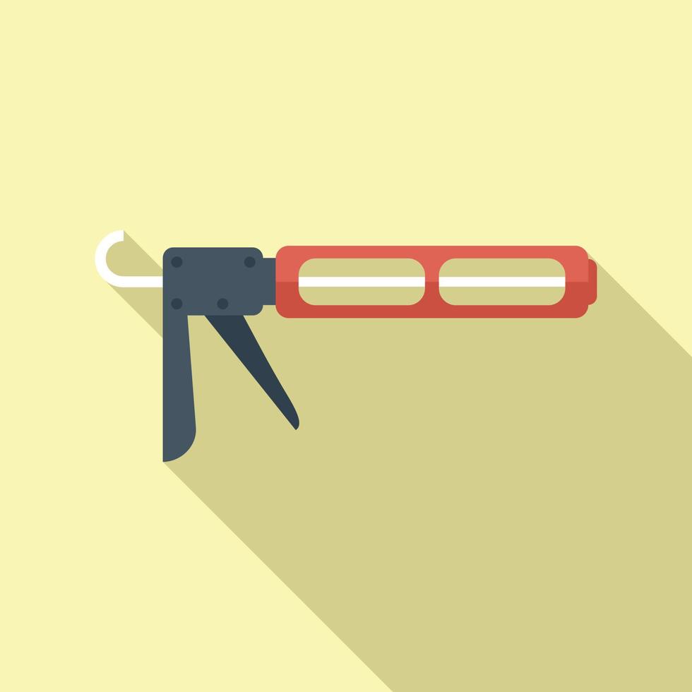 Glue gun icon flat vector. Silicone tube vector