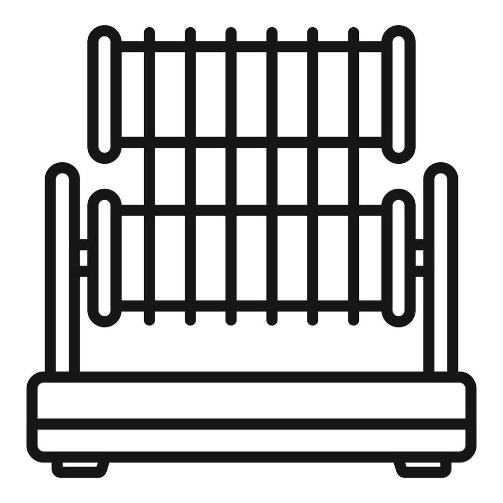 Machine thread icon outline vector. Factory cotton vector