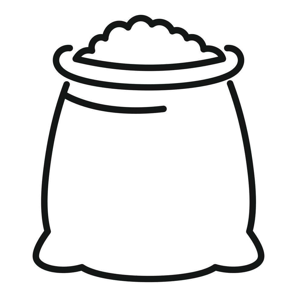 Cotton sack icon outline vector. Factory machine vector