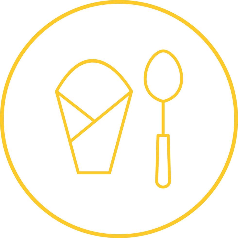 Spoon and Napkin Vector Icon