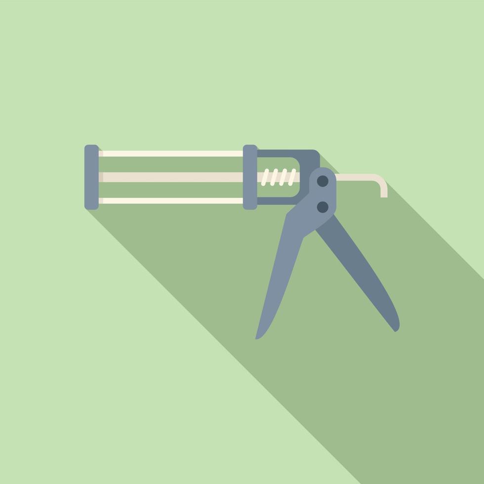 Home silicone caulk gun icon flat vector. Sealant tube vector