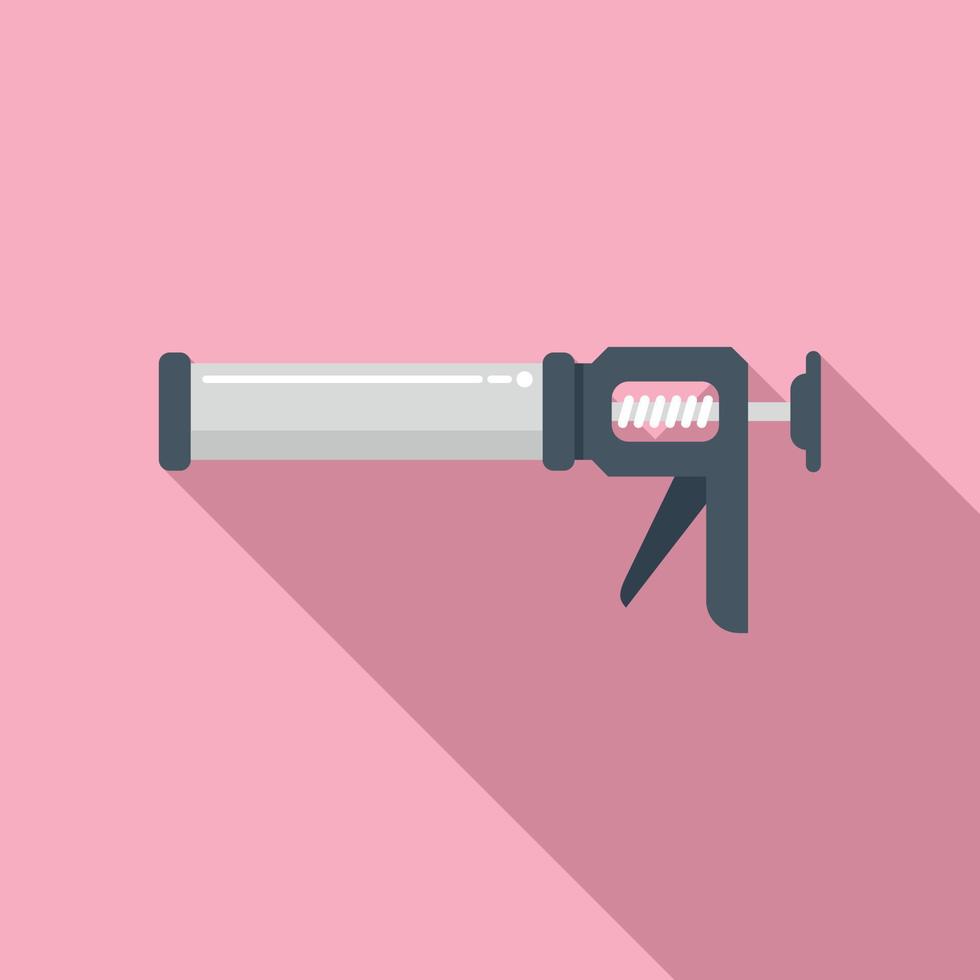 Silicon gun icon flat vector. Silicone tube vector