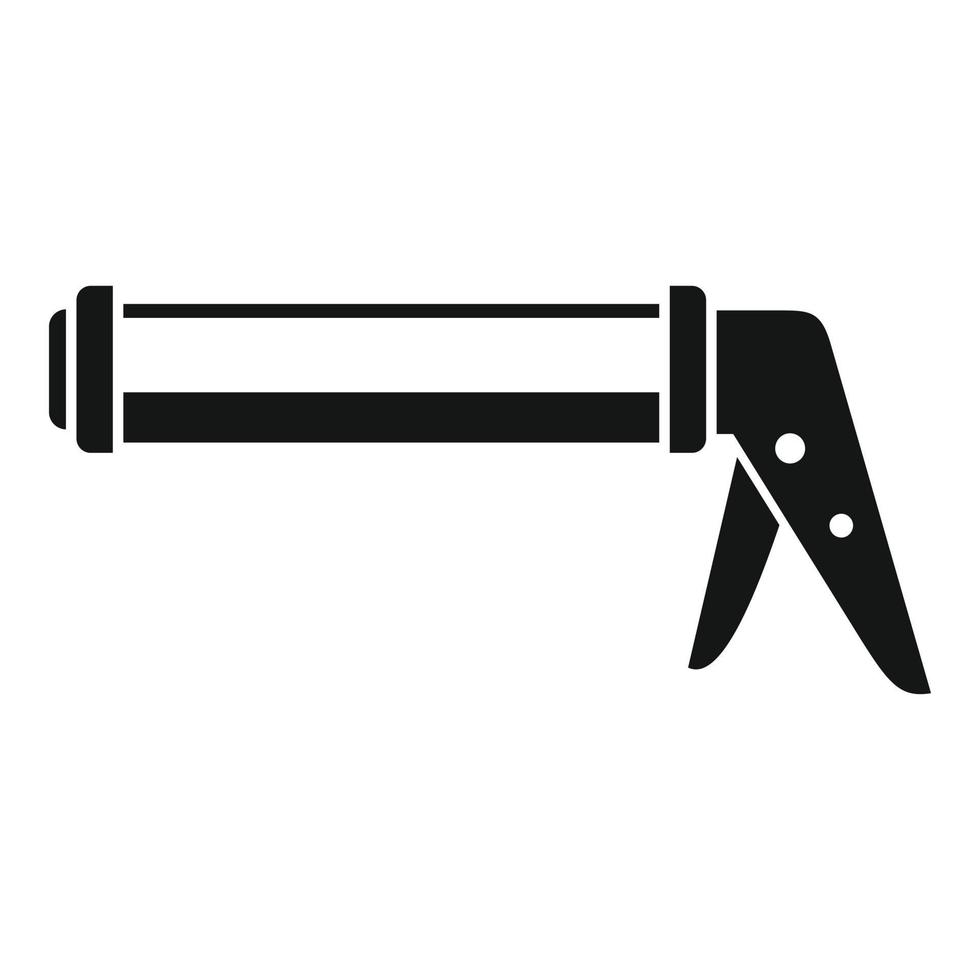Steel pistol icon simple vector. Silicone tube vector