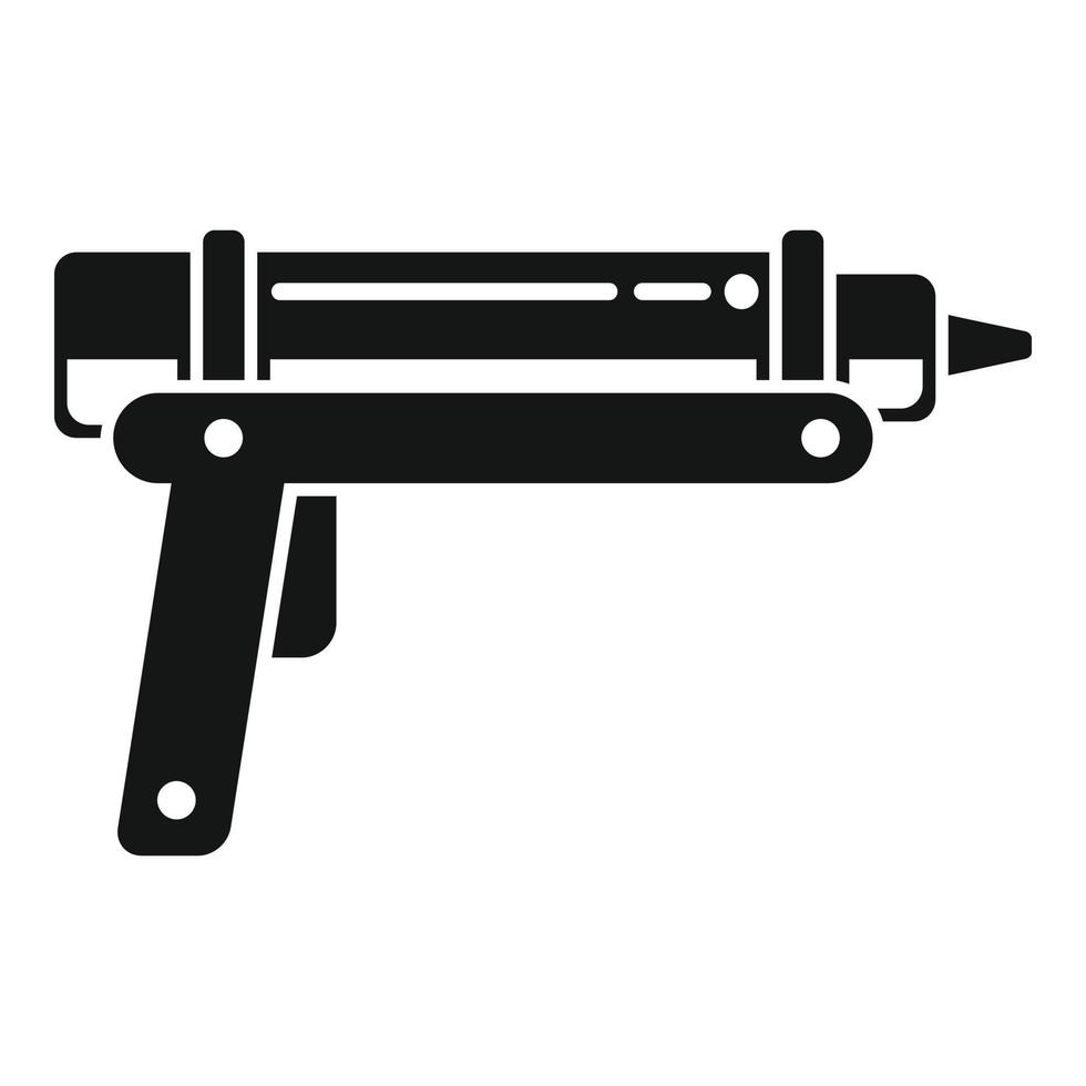 adhesivo calafatear pistola icono sencillo vector. silicona tubo vector