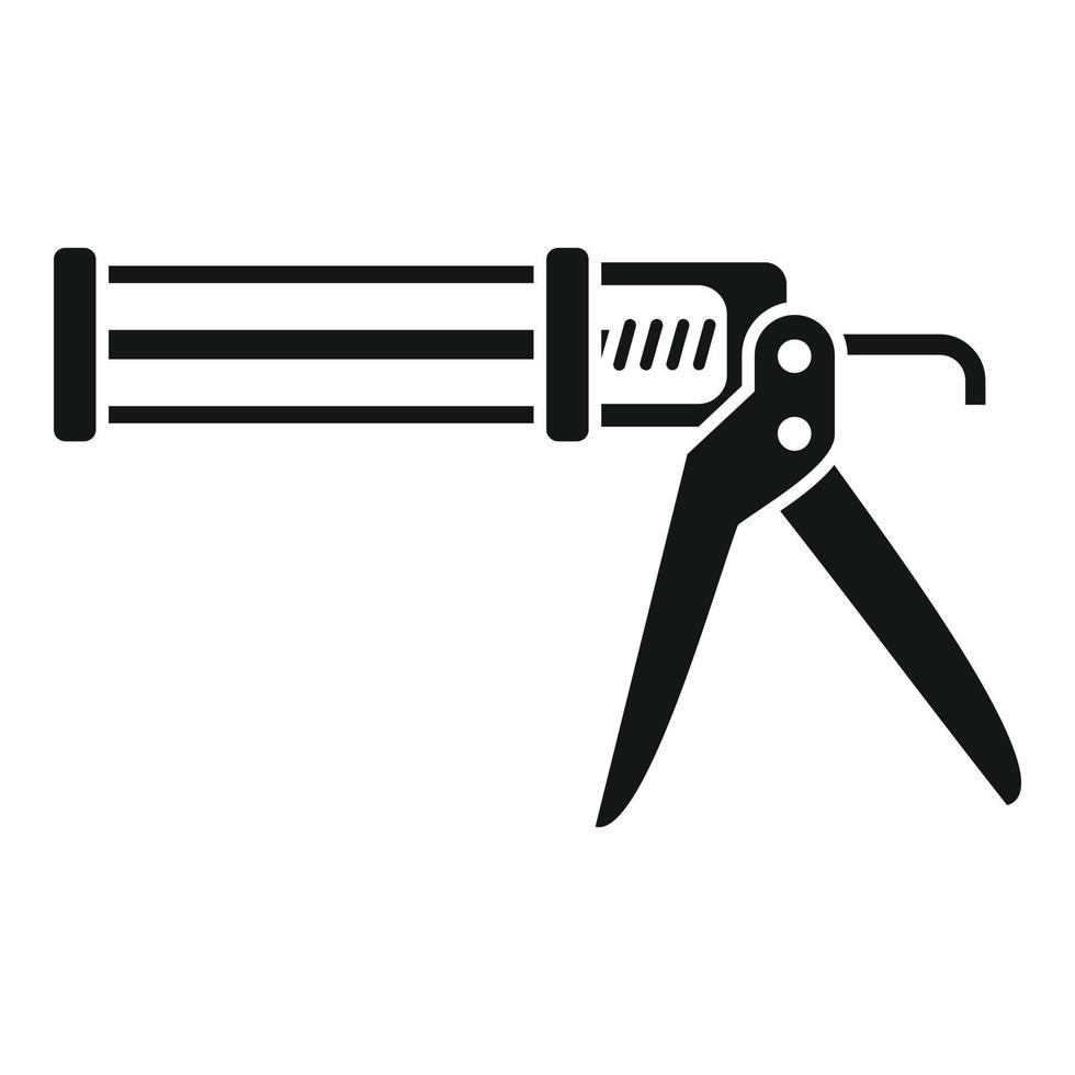 Home silicone caulk gun icon simple vector. Sealant tube vector