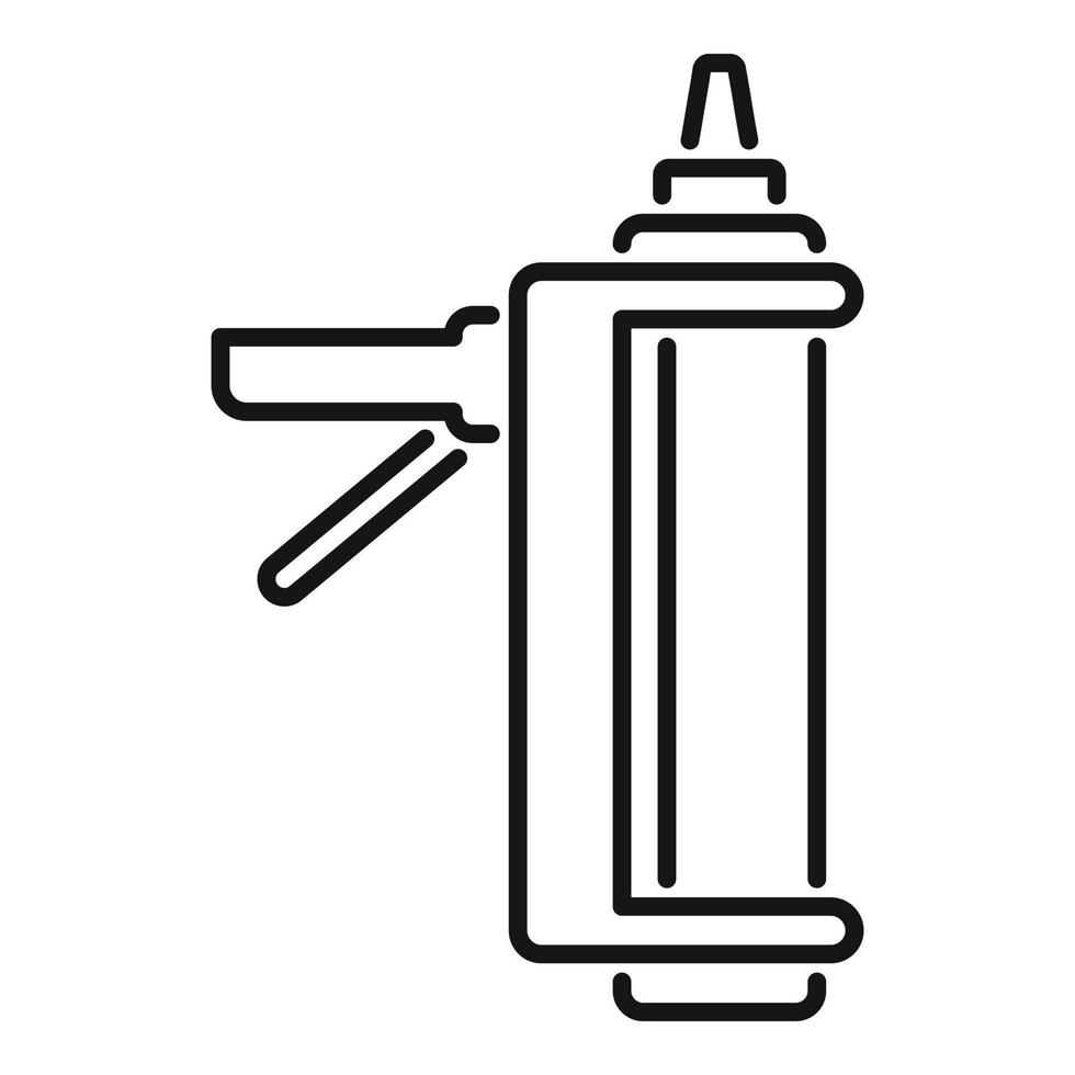 Caulk gun tube icon outline vector. Adhesive glue vector