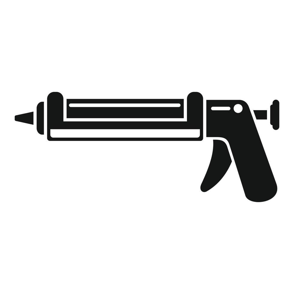 acrílico silicona calafatear pistola icono sencillo vector. pegamento silicio vector