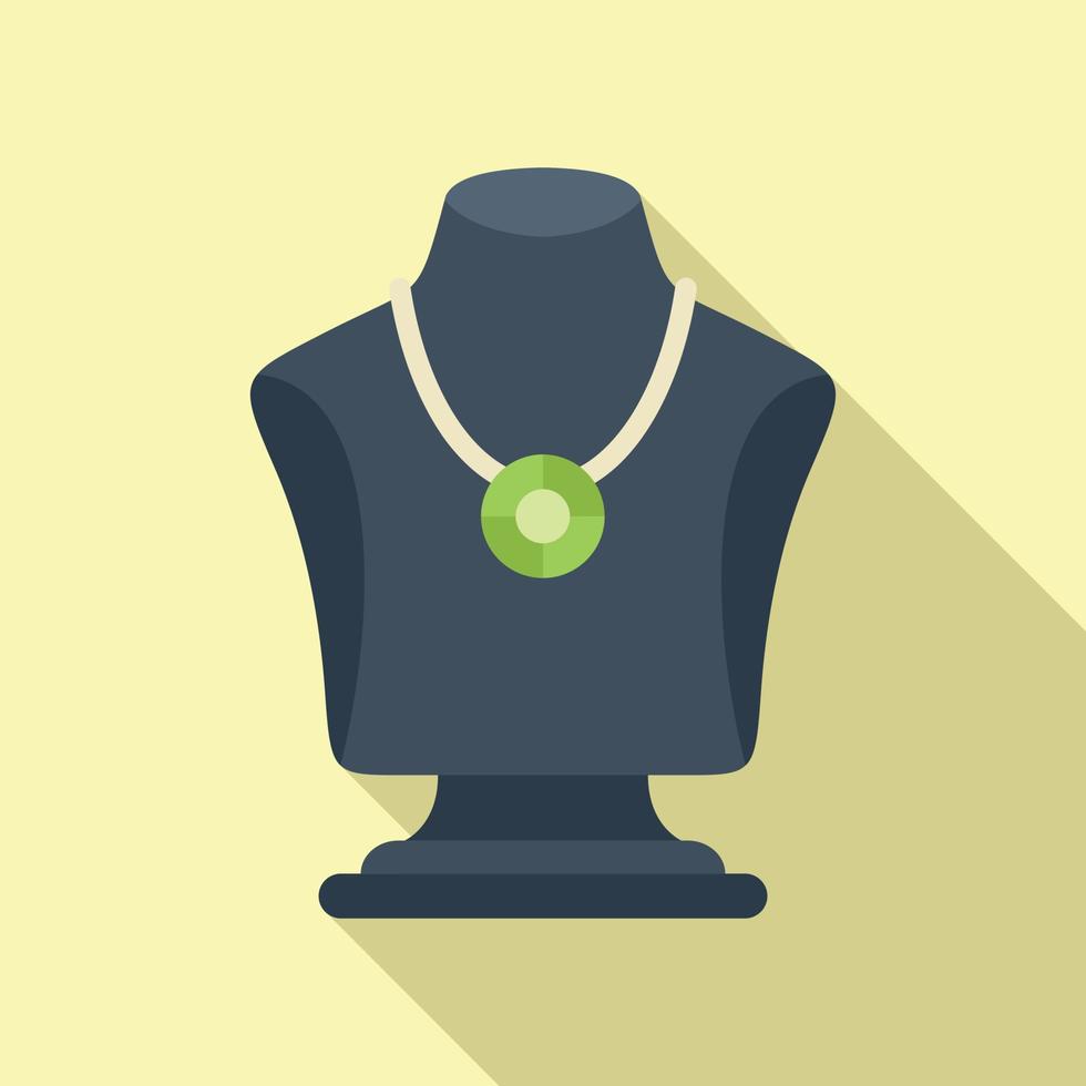 colgante joyería tonto icono plano vector. busto Moda vector