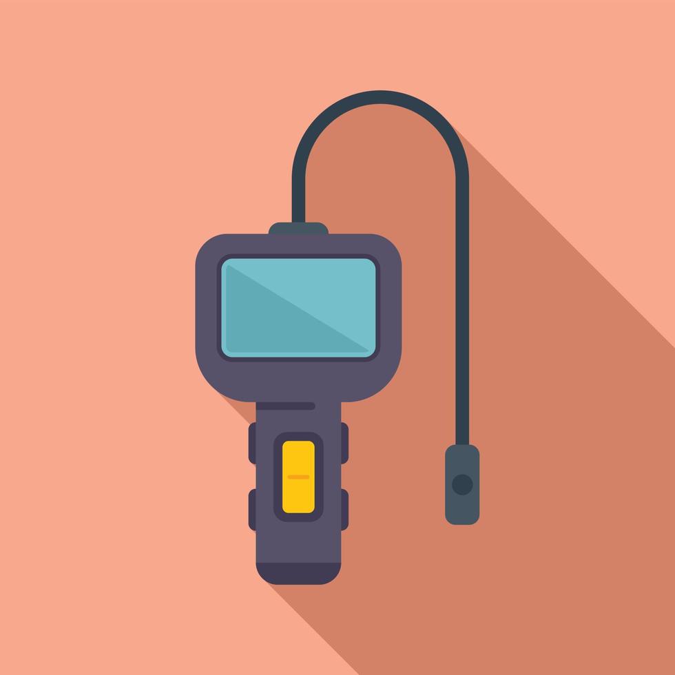 Medicine endoscope icon flat vector. Medical camera vector